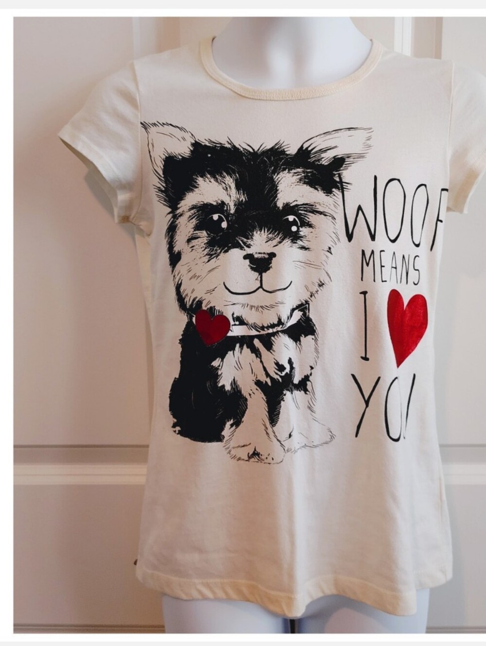 Yorkie "Woof Means I Love You" Shirt